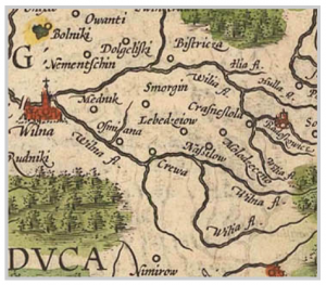Карта Меркатара 1595 г.